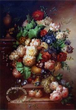 Floral, beautiful classical still life of flowers.062